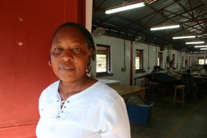 Despite having never advanced past primary school, Margaret love sewing and hopes to one day be promoted to seamstress